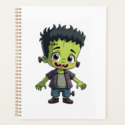 Frankenstein�s Monster � Cute Halloween Cartoon Sh プランナー手帳 (正面)