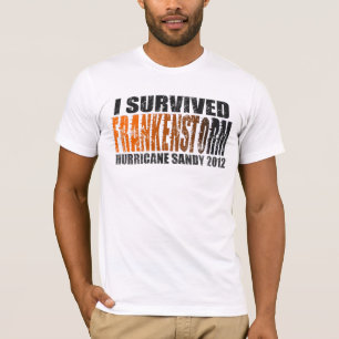 FRANKENSTORMのハリケーンサンディ2012年の動揺してなワイシャツ Tシャツ