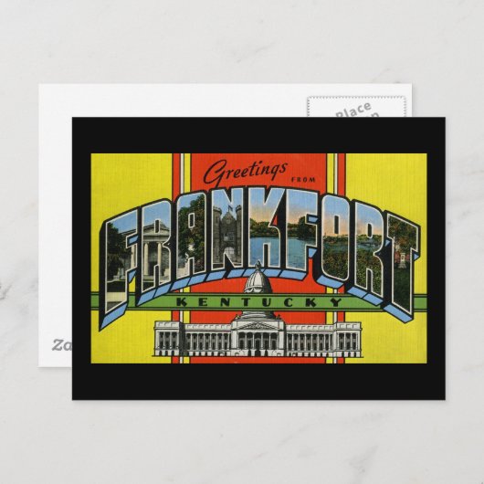 Frankfort Kentuckyからの挨拶 ポストカード (正面/裏面)