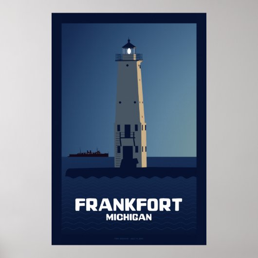 Frankfort Lighthouse, Michigan ポスター (正面)