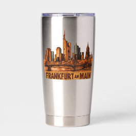 Frankfurt am Main - abstrakte Kunst - Skyline 保温保冷タンブラー