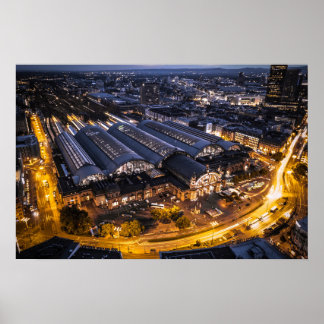 Frankfurt am Main Hauptbahnhof FFM HBF ポスター