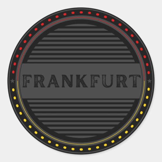 Frankfurt City Pride Emblem – German Identity ラウンドシール (正面)