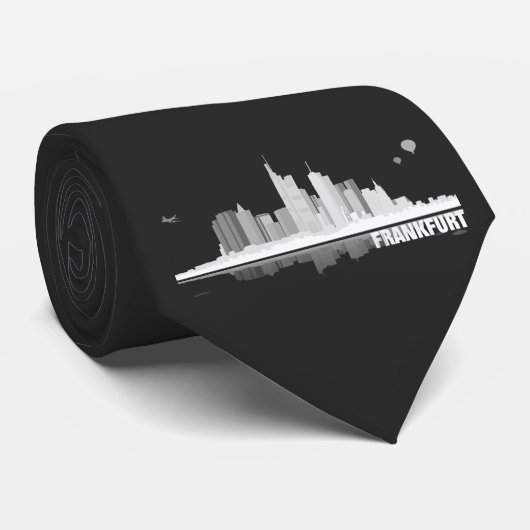 Frankfurt City Skyline Geschenkidee ネクタイ (ロール)