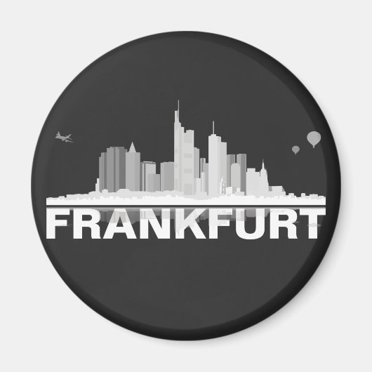 Frankfurt City Skyline Magnet / Kühlschrankmagnet マグネット (正面)