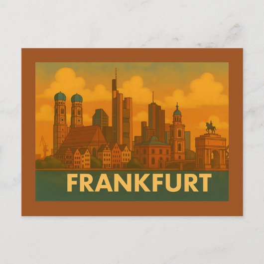 Frankfurt Germany City Art ポストカード (正面)