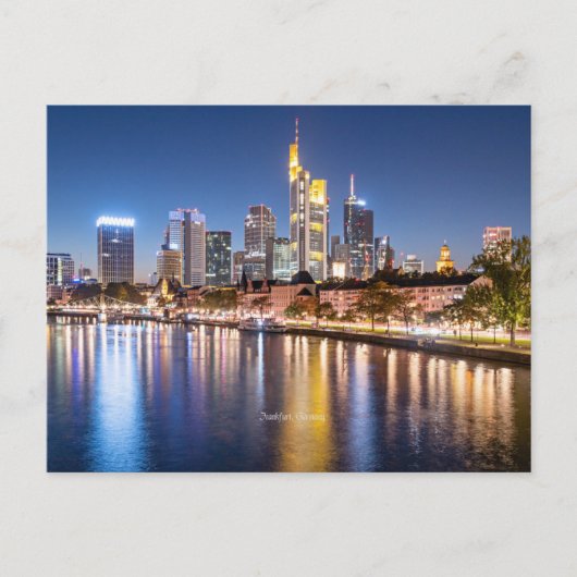 Frankfurt, Germany skyline シーズンポストカード (正面)