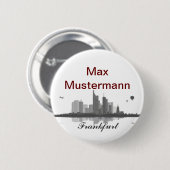 Frankfurt Skyline Button / Anstecker / Pin 缶バッジ (正面&裏面)