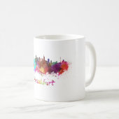 Frankfurt skyline in watercolor コーヒーマグカップ (正面右)