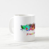Frankfurt skyline in watercolor コーヒーマグカップ (正面左)