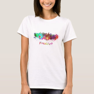 Frankfurt skyline in watercolor tシャツ