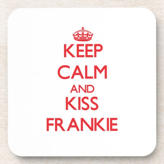 Frankie穏やか、キス保って下さい コースター (正面)