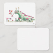 Frankillie によるバレンタインデーのおめでたいリザード ノートカード (正面/裏面)