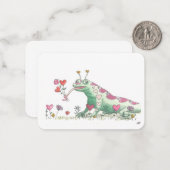 Frankillie によるバレンタインデーのおめでたいリザード ノートカード (正面/裏面インサイチュ)