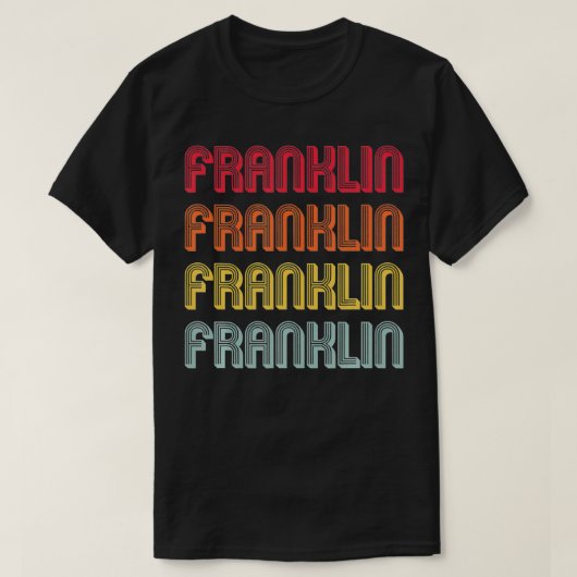 FRANKLINギフト姓おもしろいレトロヴィンテージ誕生日 Tシャツ (デザイン正面)