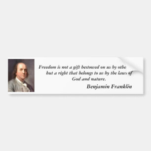 franklin2の私達で贈与される自由はギフト…ではないです バンパーステッカー
