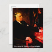 Franklin D. Roosevelt、アメリカ戦争大統領FDR シーズンポストカード (正面/裏面)