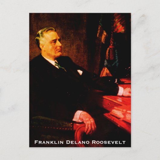 Franklin D. Roosevelt、アメリカ戦争大統領FDR シーズンポストカード (正面)