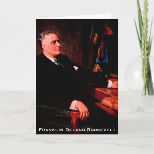 Franklin D. Roosevelt、Depression & War President サンキューカード (正面)