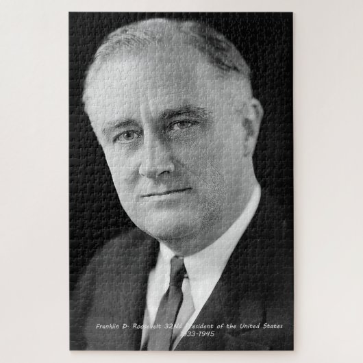 Franklin D. Roosevlt第32回米国大統領 ジグソーパズル (縦)