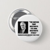Franklin Delano Rooseveltの国家は土を破壊します 缶バッジ (正面&裏面)