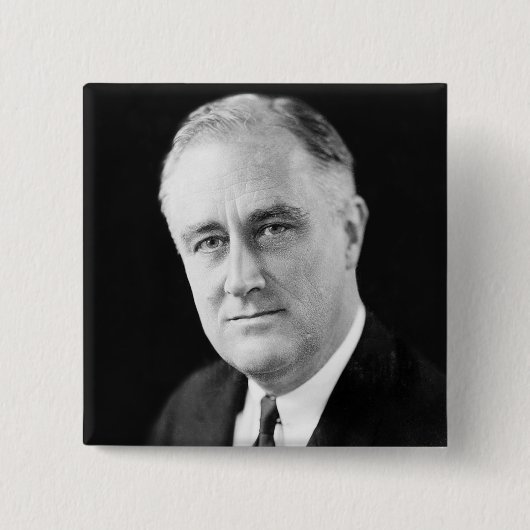 Franklin Delano Roosevelt 缶バッジ (正面)