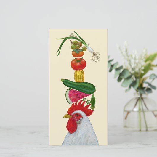 Franklin Harvest rooster flat card (スタンド正面)