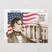Franklin Pierce – 第14期米国大統領 ポストカード (正面/裏面)
