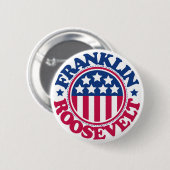 Franklin Roosevelt米国の大統領 缶バッジ (正面&裏面)