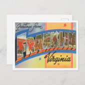 Franklin, Virginia Vintage Travel ポストカード (正面/裏面)