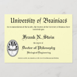 Franknsteinの免状の卒業の招待 招待状
