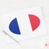Frankreich Flagge 楕円形シール (封筒)