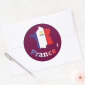 Frankreich France Francia Aufkleber ラウンドシール (封筒)