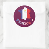 Frankreich France Francia Aufkleber ラウンドシール (バッグ)