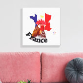 Frankreich, France, Francia Leinwand キャンバスプリント (インサイチュ (リビング))