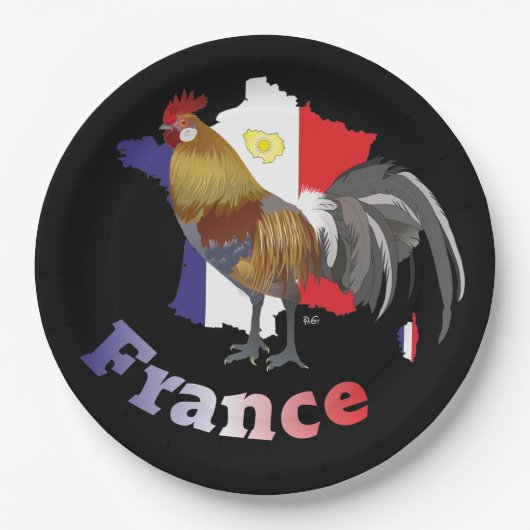 Frankreich France Francia Teller ペーパープレート (正面)