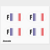 Frankreich - France Kleber 楕円形シール (シート)