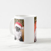 Frannyクロース悲しいサンタの子猫 コーヒーマグカップ (正面左)