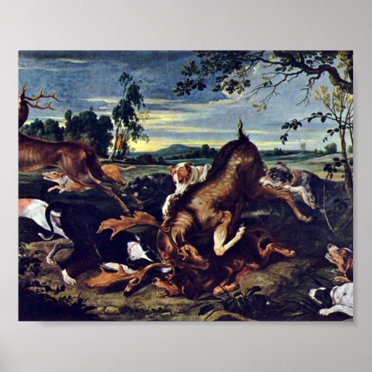 Frans Snyders - deer hunting ポスター (正面)