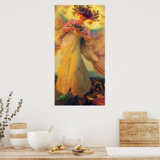 Franz Dvorak - Angel of the Birds - 1910 ポスター (キッチン)