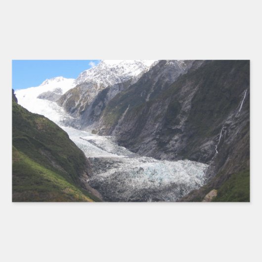 Franz Josef Glacier（ニュージーランド） 長方形シール (正面)