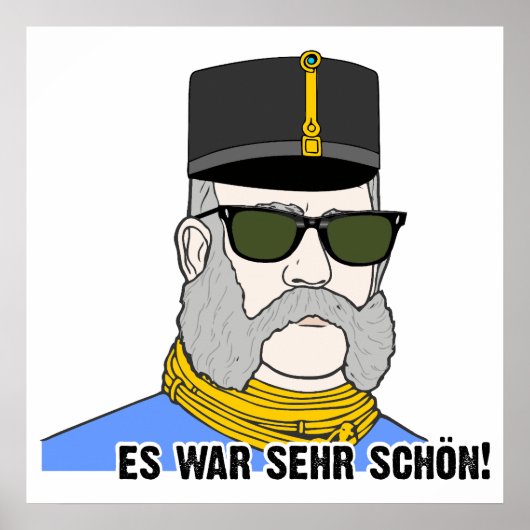 Franz Joseph I., Kaiser von Österreich, mit Brille ポスター (正面)