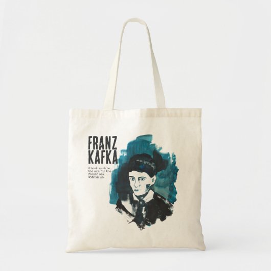 Franz Kafka Portrait with custom text | Booklovers トートバッグ (正面)