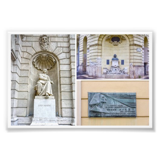 Franz Liszt Sculptures Collage フォトプリント (正面)
