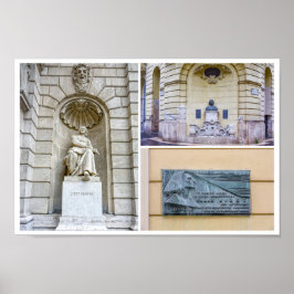 Franz Liszt Sculptures Collage ポスター