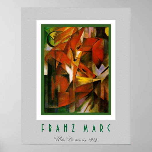 Franz Marc – ドイツ表現者 – キツネ ポスター (正面)