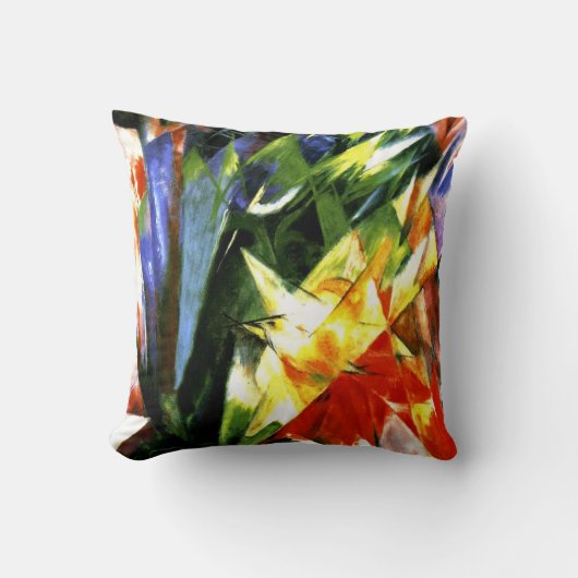 Franz Marc: Birds - Cubism art by Franz Marc クッション (正面)