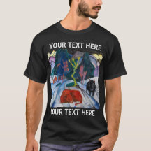 Franz Marc Bison in Winter （赤いバイソン） Tシャツ