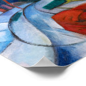 Franz Marc Bison in Winter (red bison) ポスター (角)