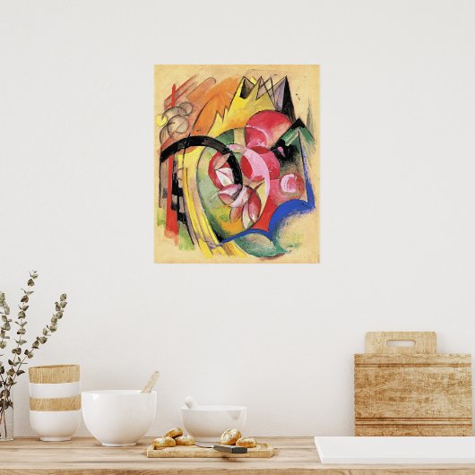 Franz Marc, Colorful Flowers, ポスター (キッチン)